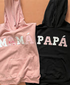 Paquete Sudadera MAMÁ y PAPÁ con Capucha